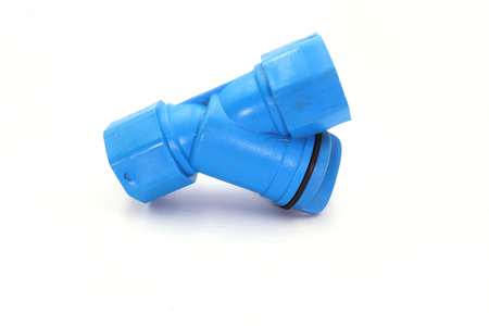 PVC Pipe connections, PVC Pipe fitting, PVC Coupling isolated on white background. High resolution...