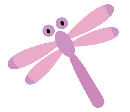 Illustration of the simple purple dragonflyのイラスト素材