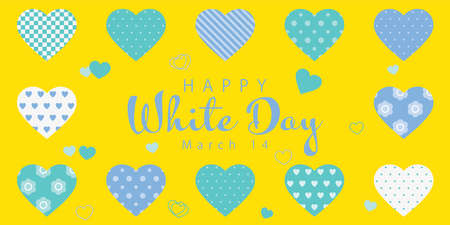 Background image of various heart of White Dayのイラスト素材