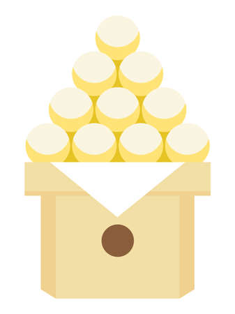 Dumpling of viewing the moonのイラスト素材