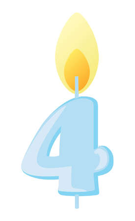 Illustration of the number candle of birthdayのイラスト素材