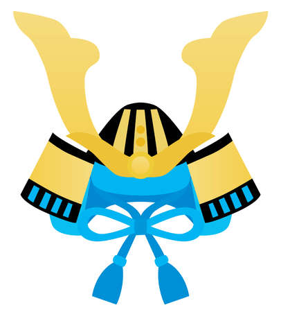 Illustration of a samurai helmet of Children's Dayのイラスト素材