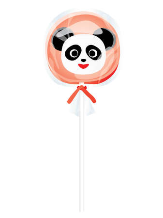 Illustration of the animal candy of pandaのイラスト素材