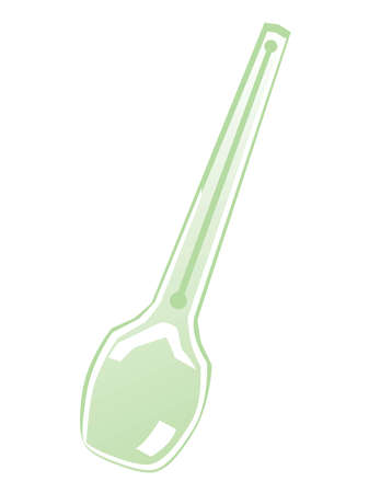 Illustration of the colorful plastic spoonのイラスト素材