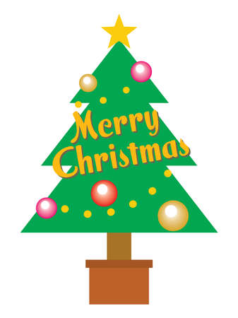 Illustration of a Christmas treeのイラスト素材