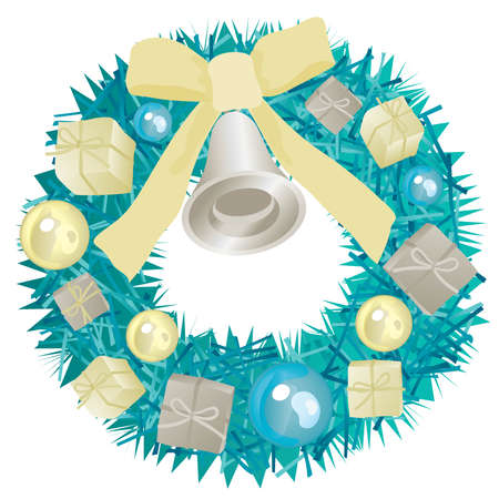 Illustration of the Christmas wreathのイラスト素材