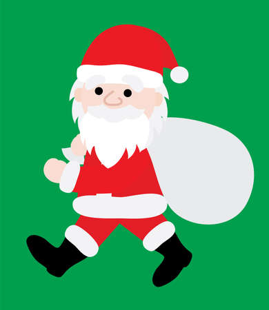 Santa Claus of Christmas to walkのイラスト素材