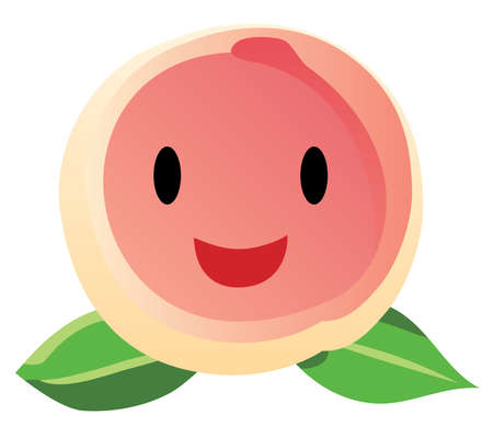 Character of the cute peachのイラスト素材