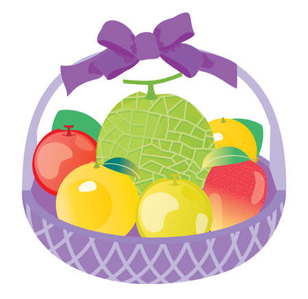 An illustration of Fruit basket.の販売画像