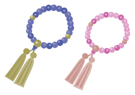 Set of beads of the Buddhism. These are man use and woman use.の販売画像