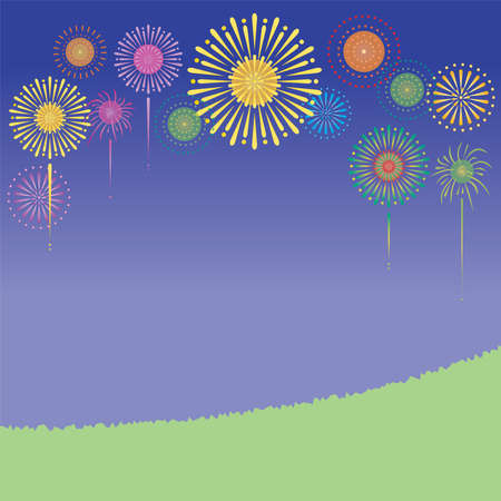 Scenery of the fireworks displayのイラスト素材