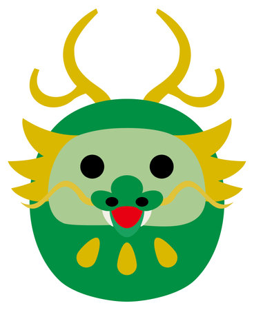 Dharma of the dragon of the Year of the Dragon. vector illustration, eps.のイラスト素材