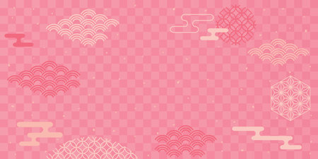 Japanese pattern background material for New Year holidays.のイラスト素材