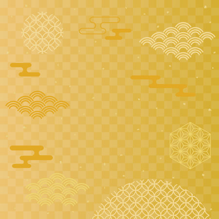 Japanese pattern background material, New Year holidays, vector illustrationのイラスト素材