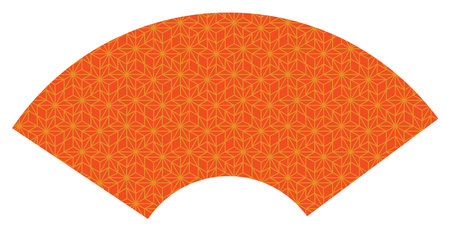 Background material of the red fan of New Year holidays. Japanese-style pattern background.のイラスト素材