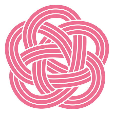 Japanese decorative bow for gift wrapping, called 'Plum end'のイラスト素材