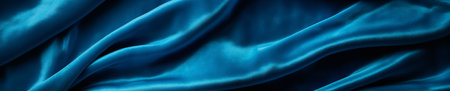 Blue satin background, luxurious satin fabric texture, silk background. AI-Generated Imagesの素材