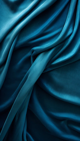 Smooth elegant blue silk or satin luxury cloth texture can use as abstract background. Luxurious background design. AI-Generated Imagesの素材