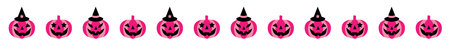 Halloween pumpkin icon set. Vector illustration in a flat style.のイラスト素材