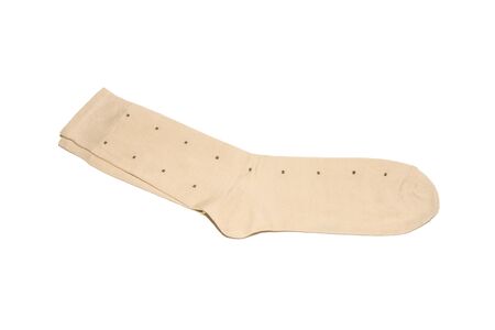 Pair of thin socks. Thin, summer running socks. Isolated on white background.の写真素材