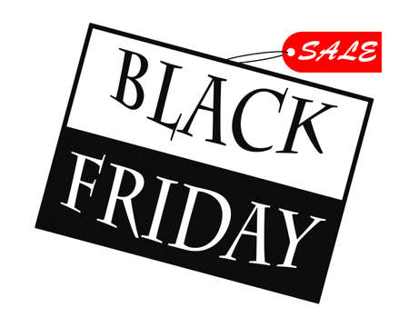 "black Friday". Seasonal sale. The design of the banner. On white background.のイラスト素材