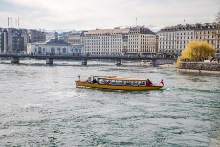 Cruiser ship. Geneva lake, Switzerlandの写真素材