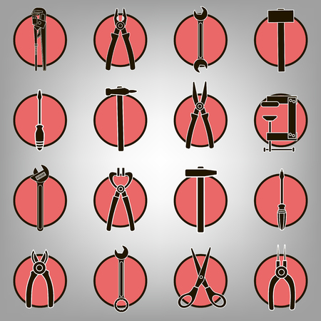 set Icons of the working tool. Vector illustrationのイラスト素材