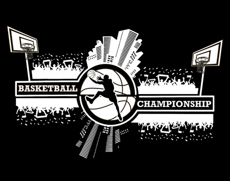 Logo basketball championshipのイラスト素材