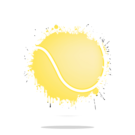 Background abstract tennis ball from blots. Grunge style. Vector illustrationのイラスト素材