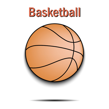 Basketball icon. Isolate on white background. Grunge style. Vector illustrationのイラスト素材