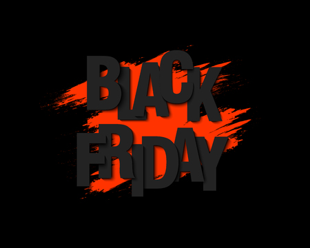 Black Friday banner. Black Friday Sale inscription template. Vector illustrationのイラスト素材