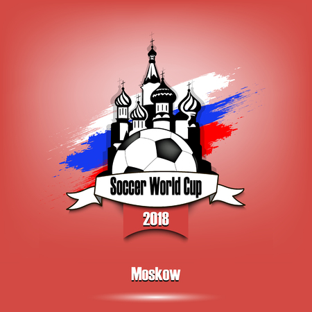 Logo Soccer tournament 2018. Football championship. Vector illustrationのイラスト素材