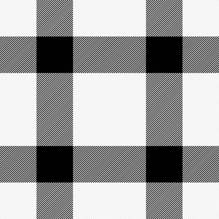 Halloween Tartan plaid. Scottish pattern in black and white cage. Scottish cage. Traditional Scottish checkered background. Seamless fabric texture. Vector illustrationのイラスト素材