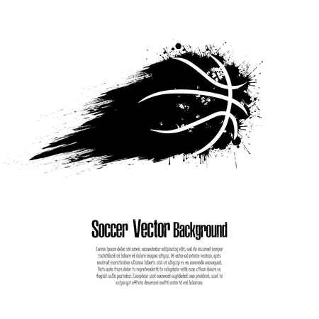 Grunge basketball background. Abstract basketball ball made from blots. Basketball design pattern. Vector illustrationのイラスト素材