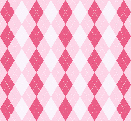 Valentine day Argyle plaid. Scottish pattern in red, pink and white rhombuses. Scottish cage....