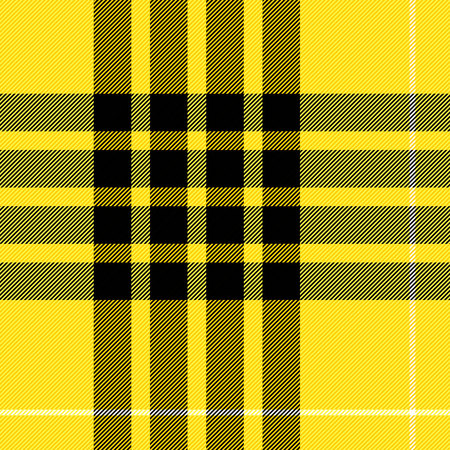 Tartan plaid. Scottish pattern in black and yellow cage. Scottish cage. Traditional Scottish checkered background. Seamless fabric texture. Vector illustrationのイラスト素材