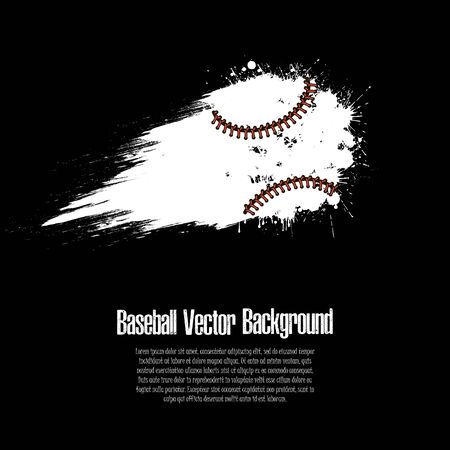 Grunge baseball background. Abstract baseball ball made from blots. Baseball design pattern. Vector illustrationのイラスト素材
