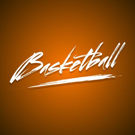 Basketball design template. Basketball poster invitation. Banner the abstract inscription basketball on darkened background. Grunge style. Vector illustrationのイラスト素材