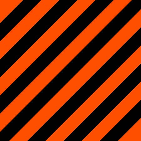 Halloween Pattern of repetitive slanting strips of black and orange color. Black and orange slanting stripes background. Seamless texture background. Vector illustrationのイラスト素材