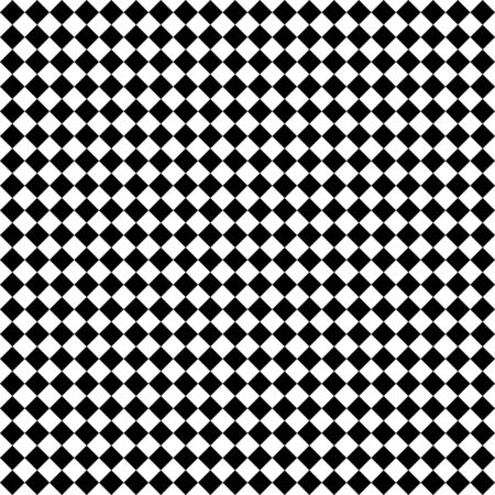 Pattern of black and white rhombuses. Diagonal checkered background. Diagonal Chess pattern. Argyle...