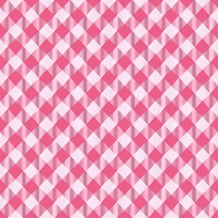 Valentine day tartan plaid. Scottish diagonal pattern in red, pink and white cage. Scottish cage. Traditional Scottish checkered background. Seamless fabric texture. Vector illustrationのイラスト素材