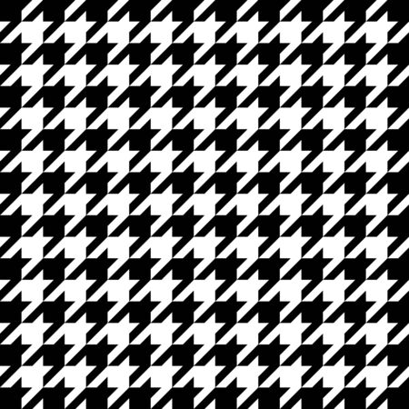 Goose foot. Pattern of crow's feet in black and white cage. Glen plaid. Houndstooth tartan tweed....