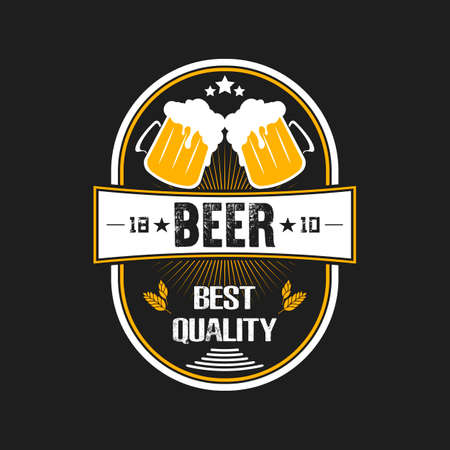 Pattern for design emblem, icon, label, banner. Print on t-shirt graphics. Design template on isolated background. Vintage style. Vector illustrationのイラスト素材