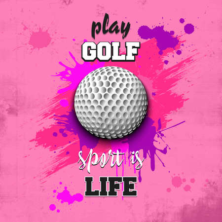 Golf ball icon. Play golf. Sport is life.のイラスト素材