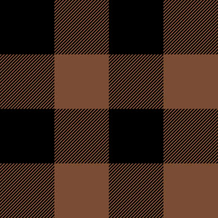 Tartan Coffee Brown plaid. Scottish pattern in black and brown cage. Scottish cage. Traditional...