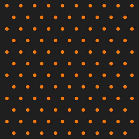 Halloween pattern polka dots. Template background in black and orange polka dots . Seamless fabric texture. Vector illustrationのイラスト素材
