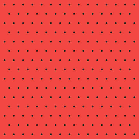 Christmas and new year pattern polka dots. Template background in black and red polka dots . Seamless fabric texture. Vector illustrationのイラスト素材