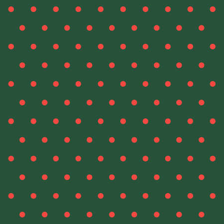 Christmas and new year pattern polka dots. Template background in green and red polka dots . Seamless fabric texture. Vector illustrationのイラスト素材