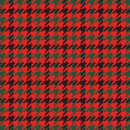 Goose foot. Christmas Pattern of crow's feet in red and black cage. Glen plaid. Houndstooth tartan...