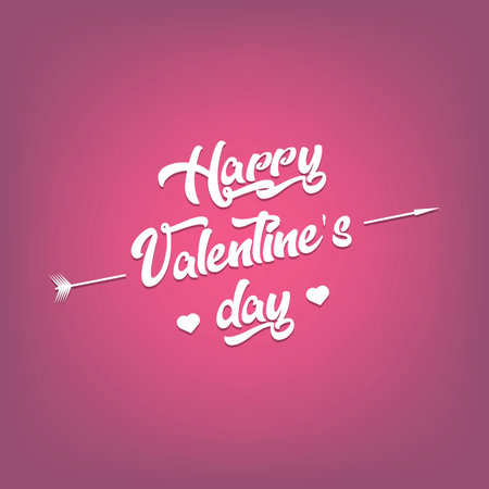 Happy Valentines Day. Design pattern for greeting card, banner, poster, flyer, invitation. Text on an isolated background. Vector illustrationのイラスト素材